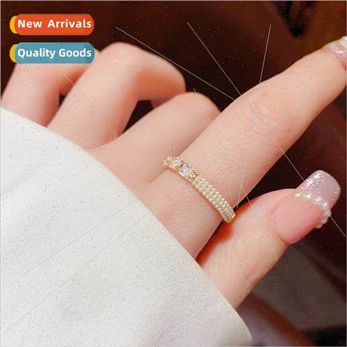 Korea sweet pearl zirconia ring female niche cute fashion hj