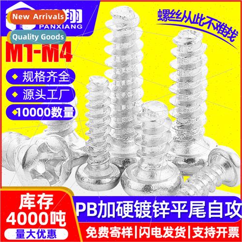 PB hardened zinc plating cross recessed round head flat tail