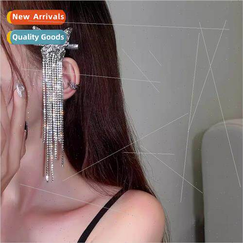 Star lver Butterfly Rhinestone Tassel Hair Clip de Clip che
