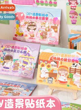 Cute sticker book children cartoon stickers stickers girls d