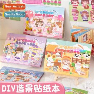 Cute sticker book children cartoon stickers stickers girls d
