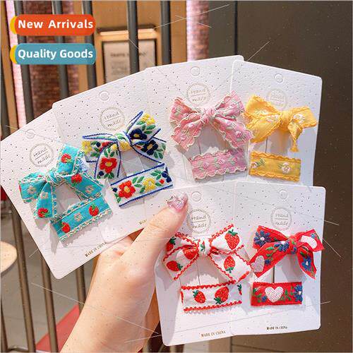 Cartoon bow hair clips Japan side side clip clip bangs clip