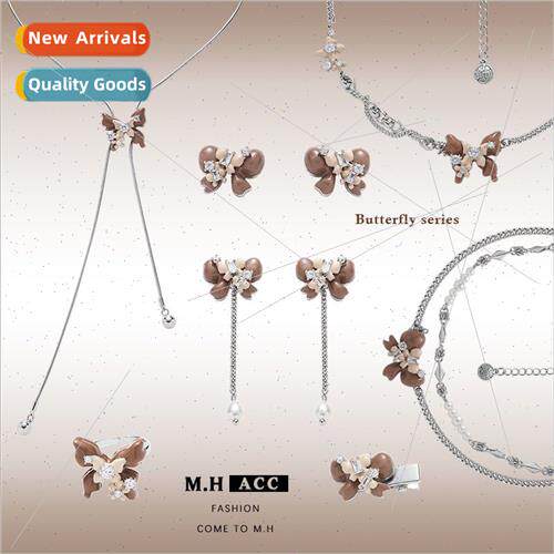 Autumn winter new bow tassel earrings female pearl college e