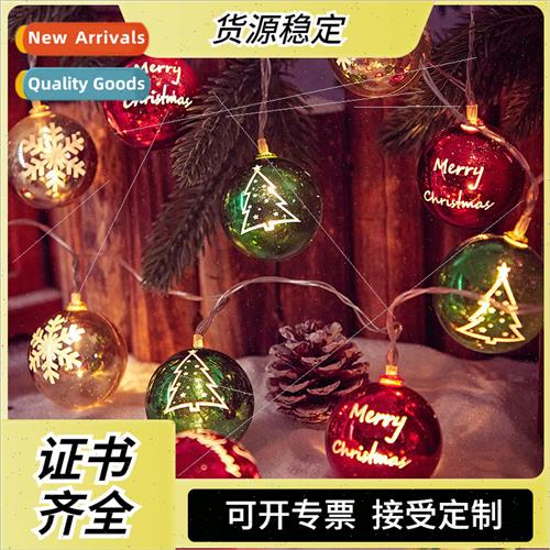 led christmas ball light string window living room plating b