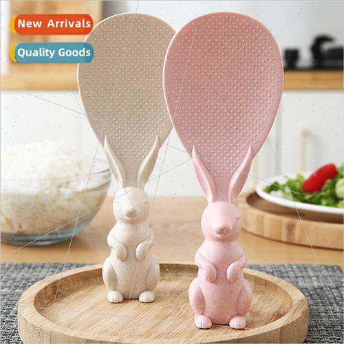 Wheat straw rabb spoon can stplastic rabb rice spoon rice sp