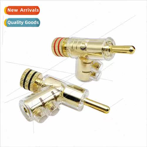 Gun type pure copper gold-plated banana 4MM plug amplifier a