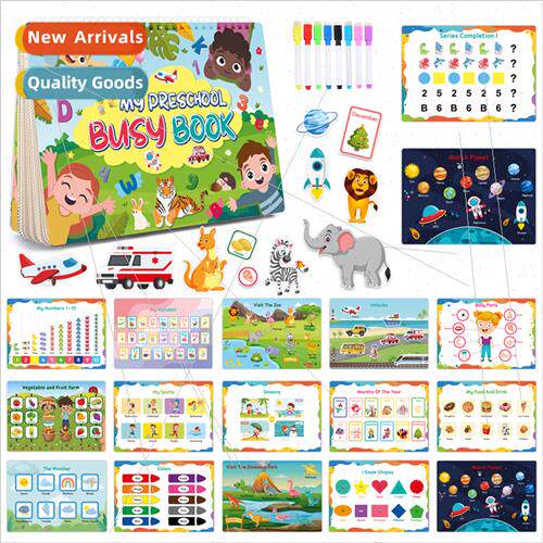 Early education quiet book children diy sticker book puzzle