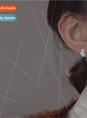 Europe earrings circle earrings female small delicate zircon