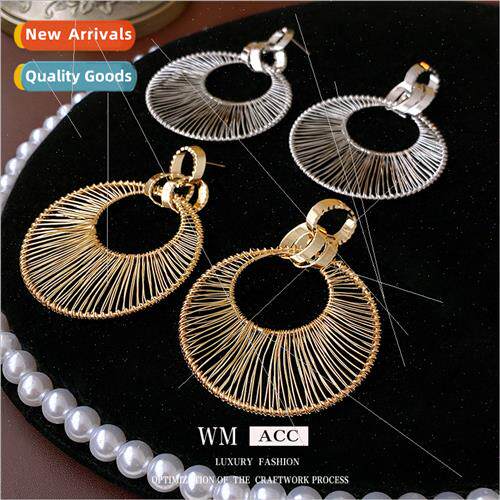 Europe Metal Hollowed Out Circle Earrings Europe Earrings Ea