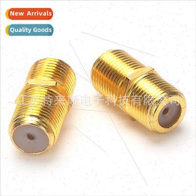 UK F81 Pair; Female F to Female F; Finished Gold Plated UK F