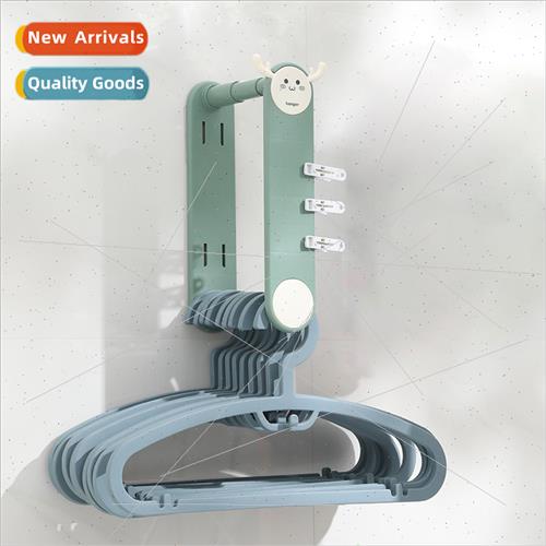 No-hole storage rack large capacy balcony drying rack hook s