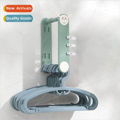 No-hole storage rack large capacy balcony drying rack hook s