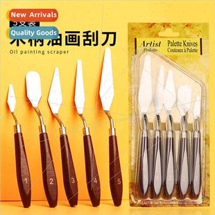 Oil painting palette knife art scraper wooden handle pigment