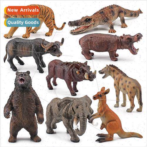 tiger brown bear african hyena hippo kangaroo elephant buffa