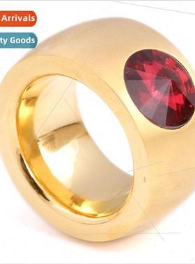 Europe Hundred 14MM Plating Stainless Ring Ladies Tanium Ste