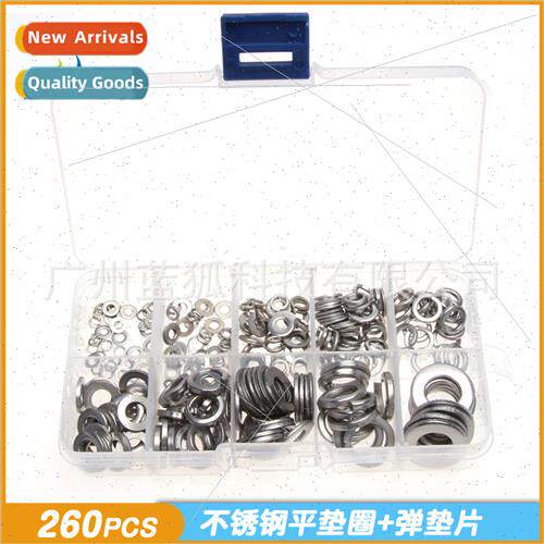 Flat Washers 260pcs Stainless Washers Assortment M2.5-m10 Sp