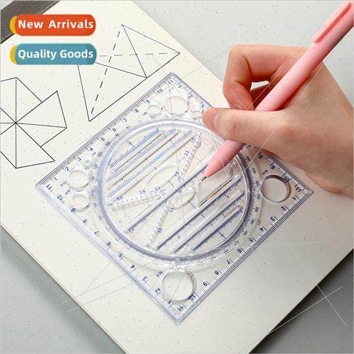 Multifunctional Drawing Ruler Student Geometry Drawing Math