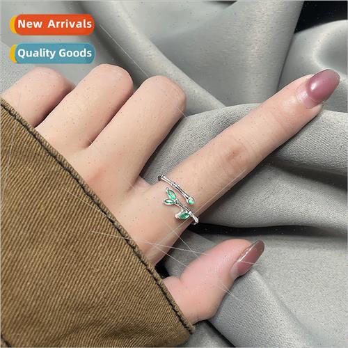Green Leaf Rings Women Openings Have You Bamboo Enough Leave