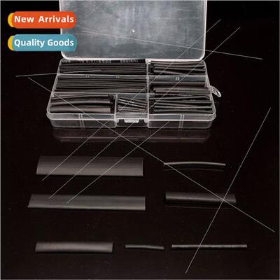 170pcs boxed heat shrinkable tubing resistant durable black