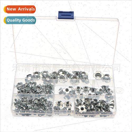 Four-jaw nuts boxed 120pcs galvanized four-jaw T-ring nuts M