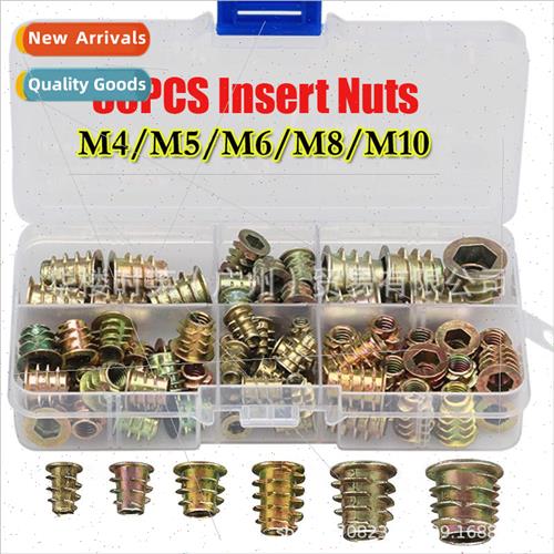 80PCS zinc alloy inner outer tooth nuts boxed M4-M10 hexagon