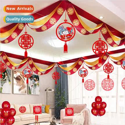 Wedding pull flower wedding room decoration set living room