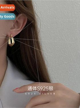 S925 lver Moroccan Irregular Earrings Mo mple Bius Earrings