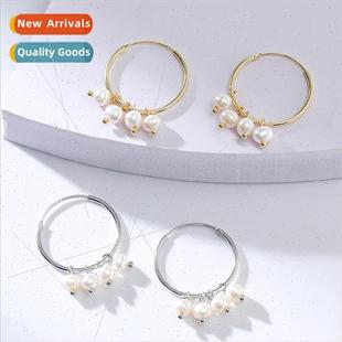 niche Koreasimple earrings silver women natural versatile