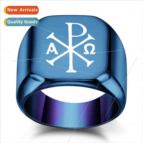 Stainless Men Rings Laser  Engraved Letter Men Ring P  Ring