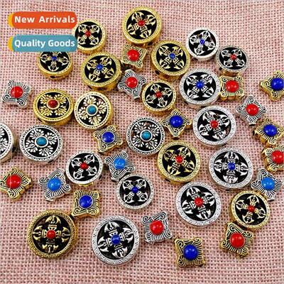 Cross Dharma wheel back cloud rosary Bodhi DIY star moon cha