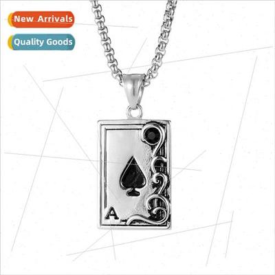 Europe Poker Ace Spades Pendant Cool Fashion Men Stainless S