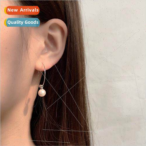 semi-circle Europe earrings female new nd circle pearl earri