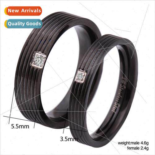 ins new fashion simple couple ring can be spliced stripes rh