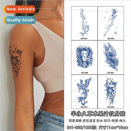 Juice herbal tattoo stickers semi-permanent -reflective simu