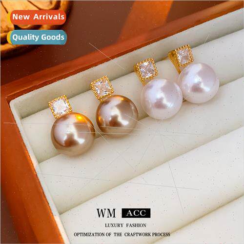 silver needle wh diamond pearl earrings earrings fashion wil