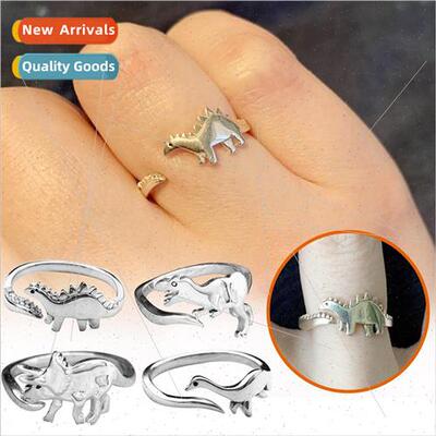 New Creative Stegosaurus Dinosaur Animal Open Finger Ring Hu