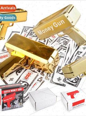 Electric Toys Gold Edion Banknote Spraying Money Gun