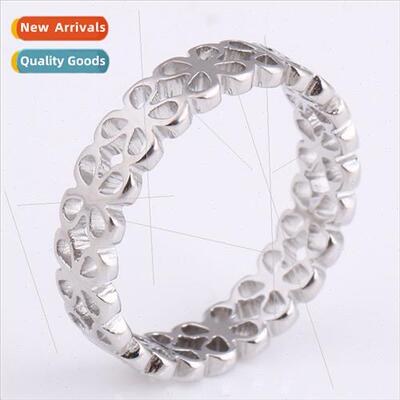 cky four heart-shaped hollow ring Korea new couples simple h