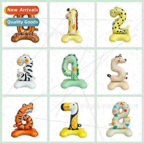 Animal figure standing base animal figure balloon Children b