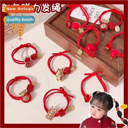 ltle girl tie hair high color red baby hair bgirls headdress