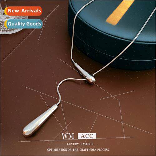 Europe water drop metal necklace fashion simple collarbone c