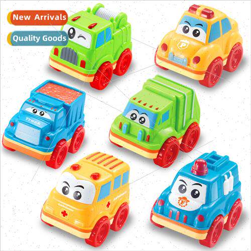 Cute mini engineering car inertia car colorful smooth thick