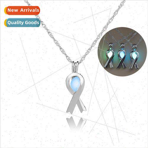 mple fashion hollowed out glow-in-the-dark tie pendant neckl