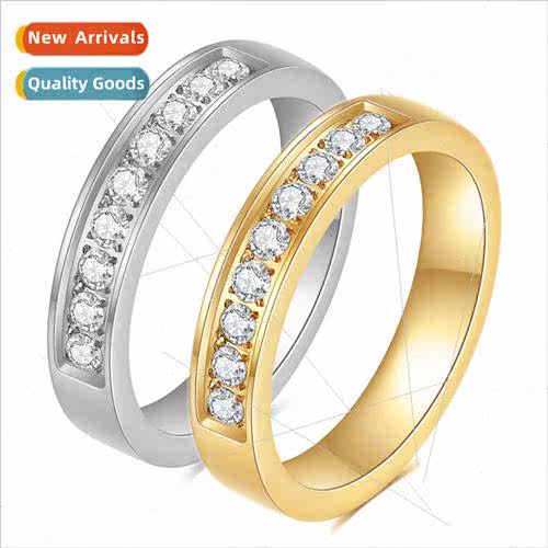 Koreasimple ins set zirconium tanium steel ring student coup