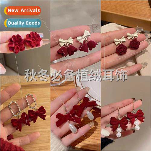 Earrings Chinese New Year festive earrings niche premium red