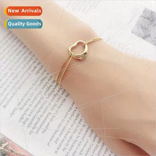 S925 silver hjewelry simple love heart hollow heart pendant