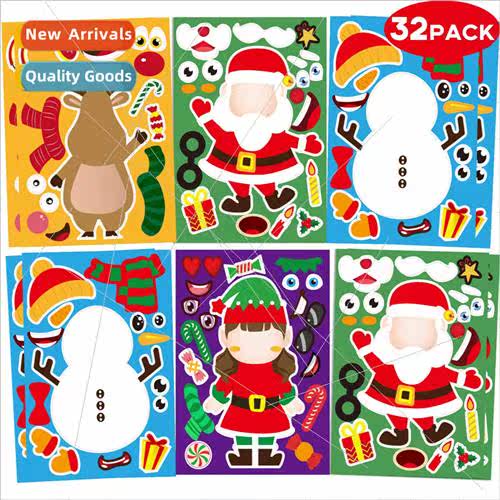 XH096 Christmas Stickers Christmas DIY Stickers Christmas Pu