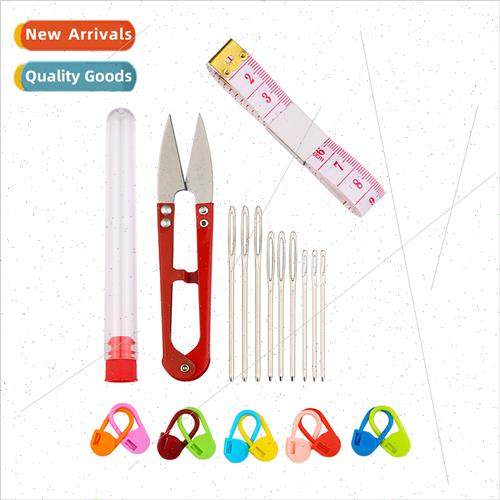 Blunt Big Eye Needles Yarn Scissors Leather Ruler Colorful S
