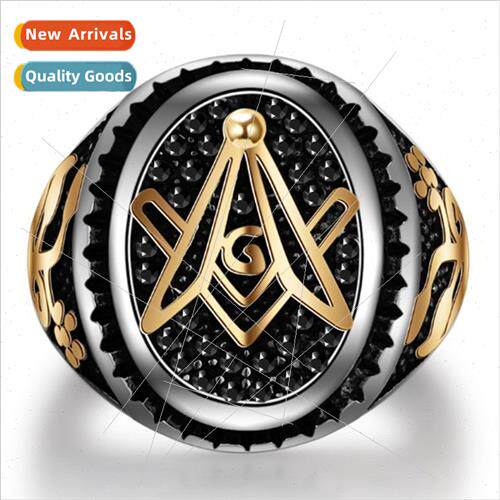 Fashion Gold Masons Men Fashion Ring
