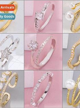 Fashion Jewelry Diamonds Zirconia Ring Wedding Proposal Wedd